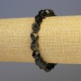 Náramek ze slunečního obsidiánu, víceúhelníkový výbrus, průměr 8×8 mm ±, délka 18 cm ±, elastický