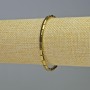 Náramek z hematitu ve tvaru šestiúhelníku se zaoblenými hranami, zlatá barva, průměr 5×4 mm, délka 18 cm, elastický