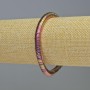 Náramek z hematitu barvy chameleon, zigzag, průměr 6×2 mm ±, délka 18 cm ±, elastický