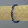 Náramek z hematitu se šestiúhelníky ve zigzagovém vzoru, modrá matná barva, průměr 6×6 mm, délka 18 cm, elastický