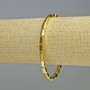 Náramek z hematitu, zlatý obdélníkový se zaoblenými hranami, průměr 8×4 mm, délka 18 cm, elastický