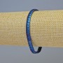 Náramek z hematitu hadí zig-zag, matně modrá, průměr 5×4×3 mm, délka 18 cm, elastický