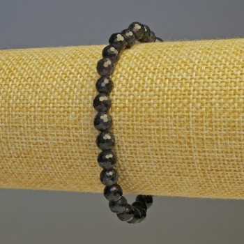 Браслет Іоліт гранована кулька, діаметр 6мм+-, довжина 18см стрейч