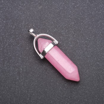 Přívěšek ve tvaru šestiúhelníku se syntetickým turmalínem 8×35×40 mm