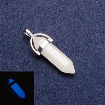 Přívěšek z onyxu ve tvaru šestiúhelníku «Modré světlo»