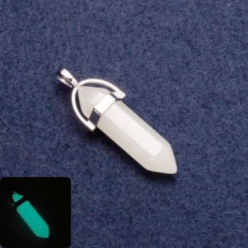 Přívěšek z onyxu, který světélkuje ve tmě, šestiúhelník "tyrkysové světlo"