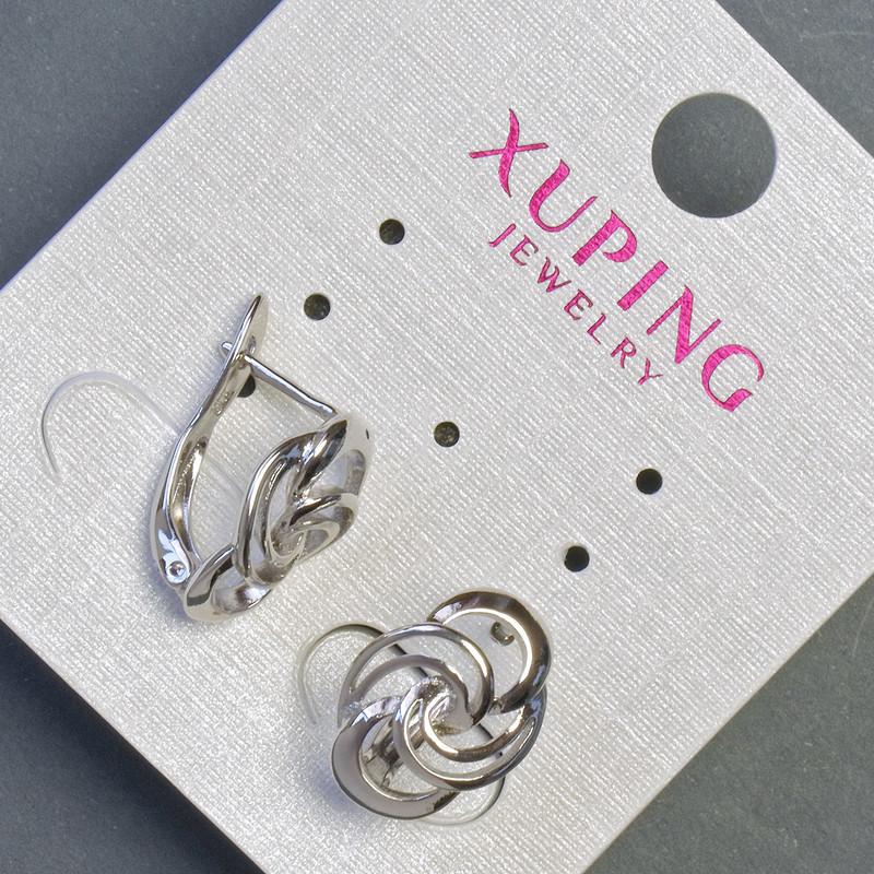 Náušnice Xuping rhodiované 15×10 mm