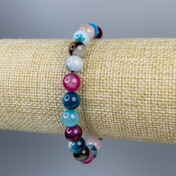 Бралет Агат гладка кулька 8мм+-, довжина 18см+- стрейч