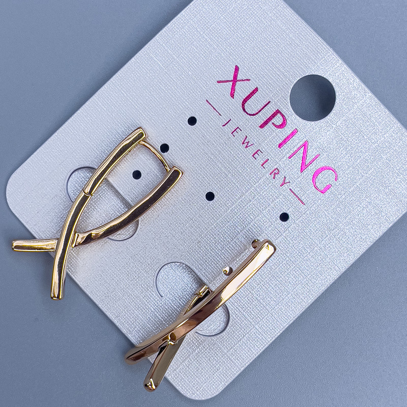 Náušnice Xuping 27×2,5 mm – pozlacené 18K