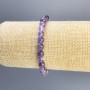 Náramek z ametystu, hladké korálky, průměr 6 mm, délka 18 cm, elastický