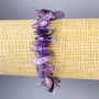 Náramek z ametistových čipů, průměr 18×6 mm ±, průměr 11×3 mm ±, délka 18 cm ± – strečová báze