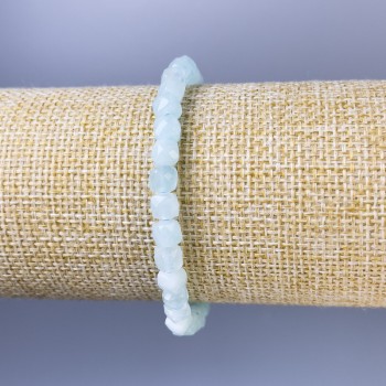 Браслет Ангеліт гранований кубик, діаметр 5х5мм+-, довжина 18см+- стрейч