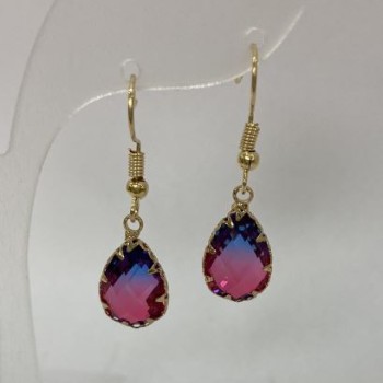 Náušnice Kapka multicolor, průměr 10 mm, délka 34 mm