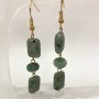 Náušnice z jadeitu – obdélníkové, rozměry 12×8 mm, rondely 8×6 mm, délka 58 mm