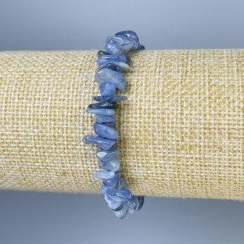 Браслет Кіаніт крихта, діаметр 8х3мм+-, довжина 18см+- стрейч