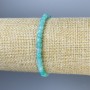 Náramek z amazonitu – leštěné kostky, průměr cca 4 mm, délka cca 18 cm, na elastické šňůrce