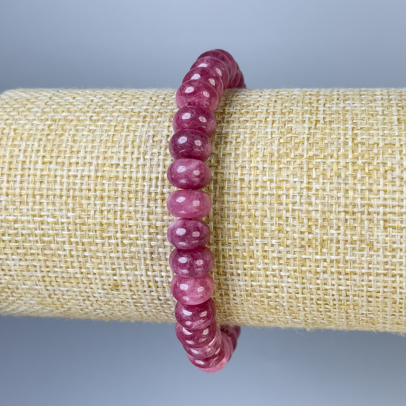 Náramek z turmalínu ve tvaru rondelů, průměr 8×5 mm, délka 18 cm, elastický