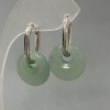 Náušnice z nefritu ve tvaru kroužků, průměr 18 mm ±, délka 31 mm ±