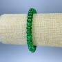 Náramek z chrysoprasu, brusované rondely, průměr 8×5 mm, délka 18 cm, elastický