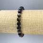 Náramek ze slunečního obsidiánu – hladká kulička, průměr 8 mm, délka cca 18 cm, na elastické šňůrce