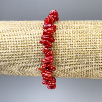 Náramek z perleťových částeček, průměr 9×2 mm, délka 18 cm, pružný