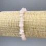 Náramek z růžového křemene – čipy, průměr 8–10×4 mm, délka 18 cm, elastický