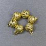 Kovový přívěsek zlatisté barvy, rozměr 8×11 mm, balení 6 ks