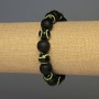 Náramek z dřevěných korálků, průměr korálků 12 mm, vložka ve tvaru kuličky, délka 18 cm, elastický