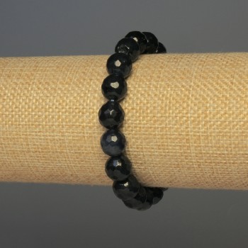 Náramek z apatitu, broušená kulička, průměr 10 mm, délka 18 cm, elastický