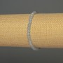 Náramek z akvamarínu – hladké kuličky, průměr 4–5 mm, délka 18 cm, elastický