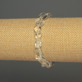 Браслет Гірський кришталь галтівка, діаметр 8-12х9мм+-, довжина 18см+- стрейч