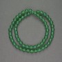 Korálky z chrysoprasu, hladké kuličky, průměr 6 mm ± na niti, délka 38 cm+