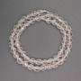 Korálky z přírodního kamene – Horský křišťál, broušené bikónusy, průměr 6×7 mm, délka 39 cm