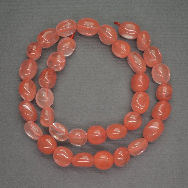 Korálky z přírodního chalcedonu, brusované, průměr 9 mm ±, délka 40 cm ±