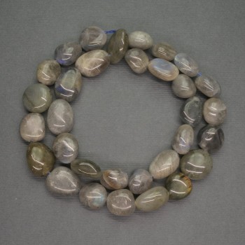 Korálky z labradoritu broušené, průměr 11×14 mm ±, délka 39 cm ±