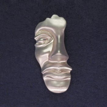 Brož Akcent Osoba, barva stříbrná, 55×24 mm ± stříbrný kov