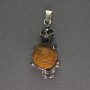 Přívěšek Skelet z tygřího oka, kulička, průměr cca 16 mm, 20×50 mm+