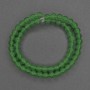Korálky z chrysoprasu — hladké kuličky, průměr 6 mm, na niti, délka 38 cm