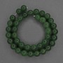 Korálky z chrysoprasu – hladké kuličky, průměr 10 mm, ± na niti, délka 37 cm+