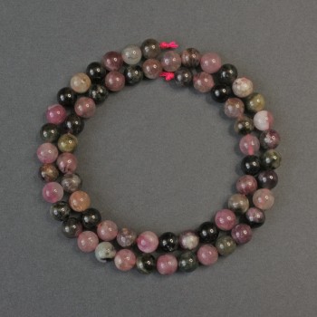 Korálky z turmalínu, hladké, průměr 6,5 mm, délka přibližne 39 cm, na niti