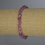 Náramek z rubelitového turmalínu s facetovanými rombíky, rozměr 6×5 mm, délka 18 cm ± elastická šňůrka