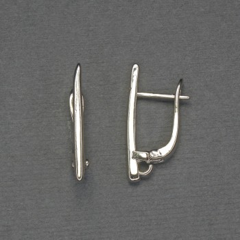 Háčky na náušnice ze stříbrného kovu 22×2 mm – pár