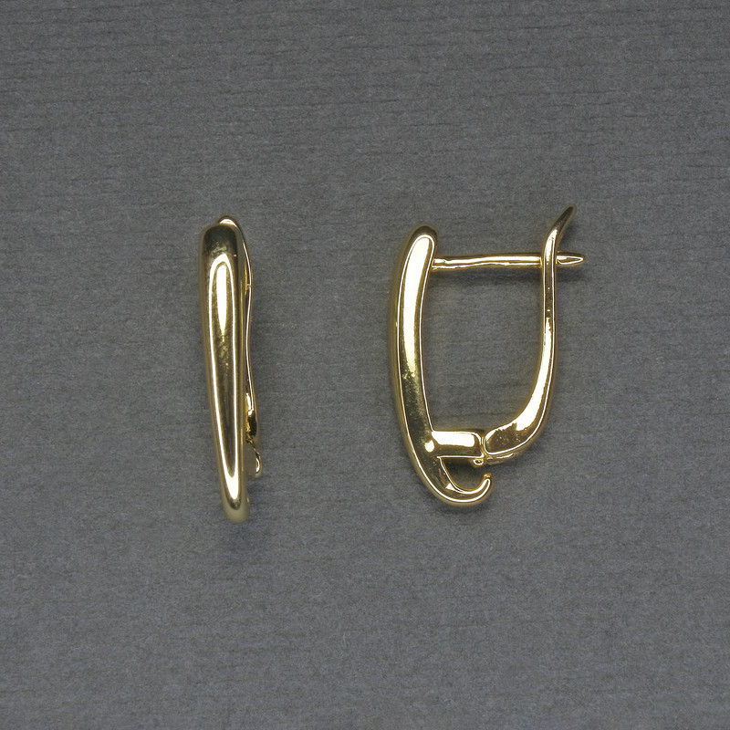 Háčky na náušnice zlatavého kovu 18 × 3 mm – pár
