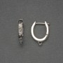 Háčky na náušnice ze stříbrného kovu 18×3 mm – pár