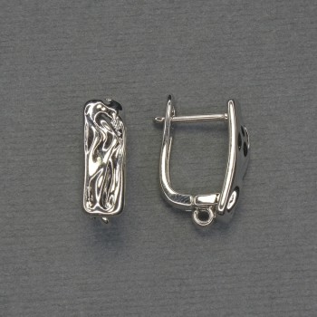 Háčky na náušnice ze stříbrného kovu 17×6 mm – pár