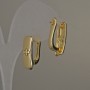Háčky na náušnice zlatistého kovu 17×6 mm – pár