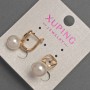 Náušnice Xuping s perlou Mallorca, průměr 9 mm +/-, délka 18 mm +/-, pozlacení 18K
