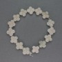 Korálky z bílého křemene ve tvaru čtyřlístku, průměr 14×14 mm, délka 20 cm ±
