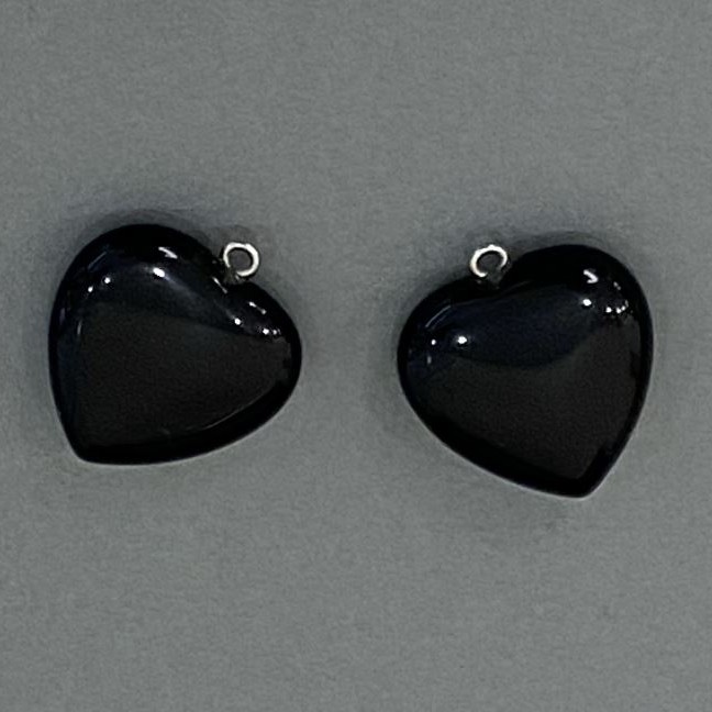 Přívěšek ve tvaru srdce z achátu 25×25×27 mm+