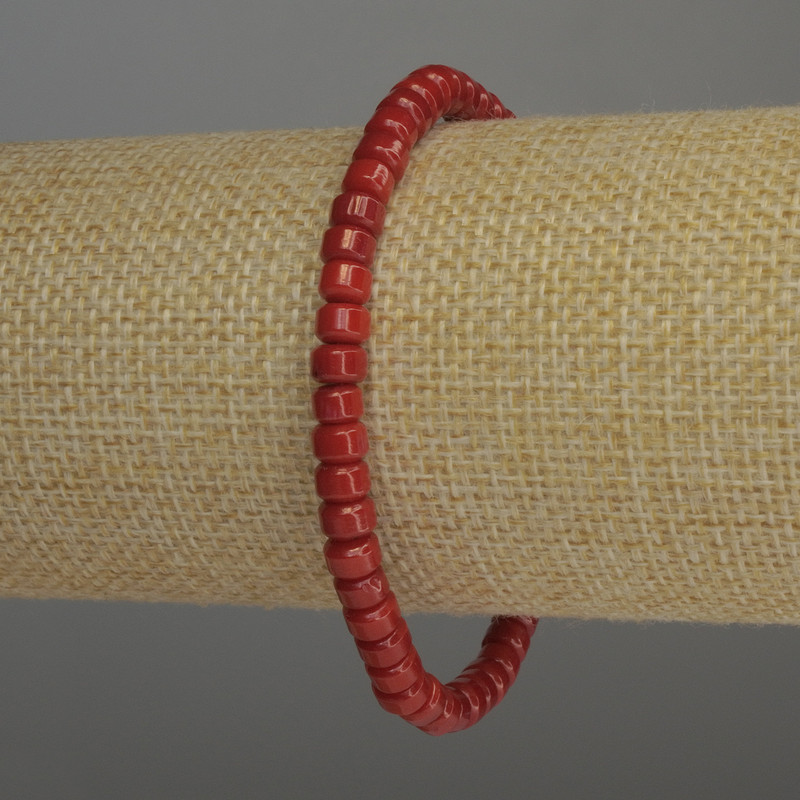 Náramek z korálu – rondely, průměr 5,5×3,5 mm, délka 18 cm, elastický